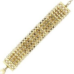 BCBG Bcbgeneration Gold Tone Link Bracelet Cocktail / Party Y2K RARE NWT